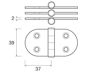 Slika Šarka 75 x 40 oval inox